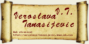 Veroslava Tanasijević vizit kartica